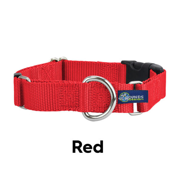 2 Hounds Design 5/8" Buckle Martingale Nylon Dog Collar-Store For The Dogs
