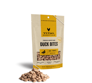 Vital Essentials Freeze-Dried Duck Bites-Store For The Dogs