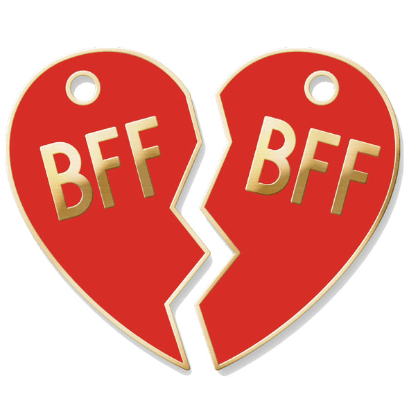 Trill Paws "BFF's" Red Personalized Dog & Cat ID Tag (Set of 2)-Store For The Dogs