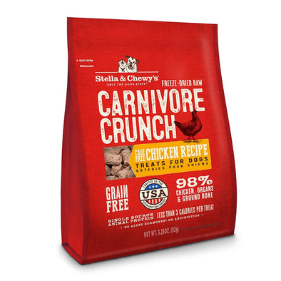 Stella & Chewy's Carnivore Crunch Cage-Free Chicken Recipe Freeze-Dried Raw Dog Treats-Store For The Dogs