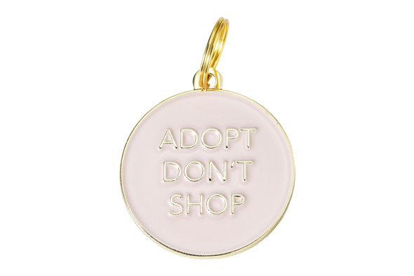 Two Tails Pet Company "Adopt Don't Shop" Personalized Dog & Cat ID Tag-Store For The Dogs