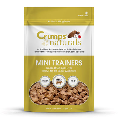 Crumps Naturals Mini Trainers Beef Liver Freeze-Dried Dog Treats-Store For The Dogs