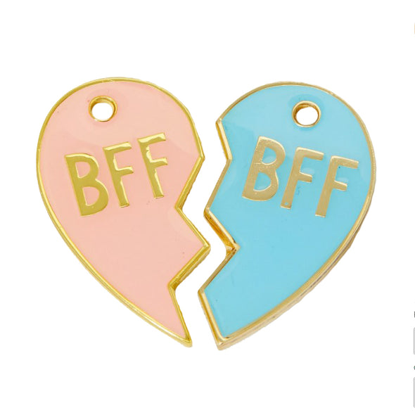 Trill Paws "BFF's" Pink Personalized Dog & Cat ID Tag (Set of 2)-Store For The Dogs