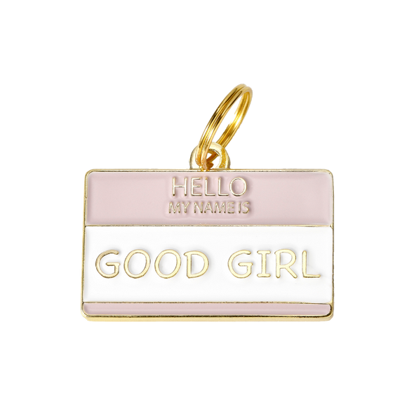 Two Tails Pet Company "Hello My Name Is 'Good Boy'" Personalized Dog & Cat ID Tag-Store For The Dogs