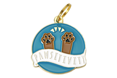 Two Tails Pet Company Pawsitivity Personalized Dog & Cat ID Tag-Store For The Dogs