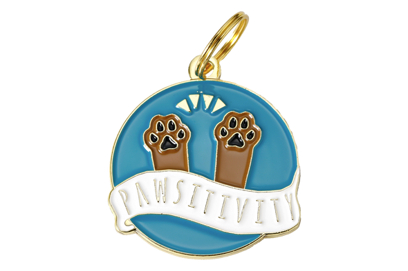 Two Tails Pet Company Pawsitivity Personalized Dog & Cat ID Tag-Store For The Dogs