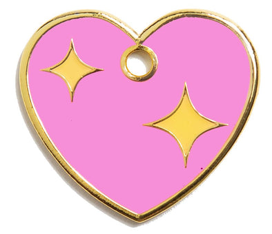 Trill Paws Pink Heart Personalized Dog & Cat ID Tag-Store For The Dogs