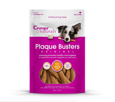 Crumps' Naturals Plaque Busters Dog Dental Chew, 8 Pack-Store For The Dogs