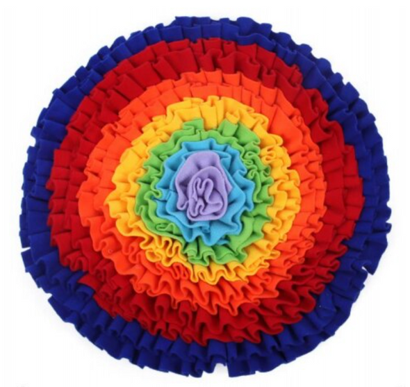 Rainbow Fleece Snuffle Activity Mat for Dogs-Store For The Dogs