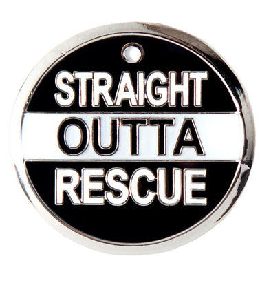 Trill Paws "Straight Outta Rescue" Personalized Dog & Cat ID Tag-Store For The Dogs